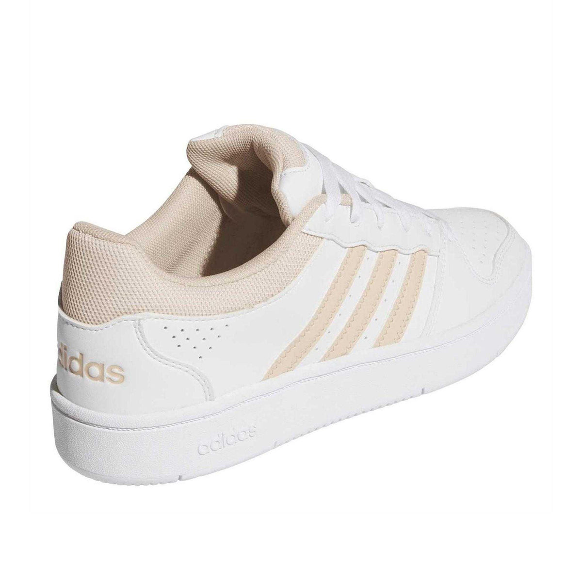 White-Beige - Back - Adidas Womens-Ladies Hoops Classic Court Trainers
