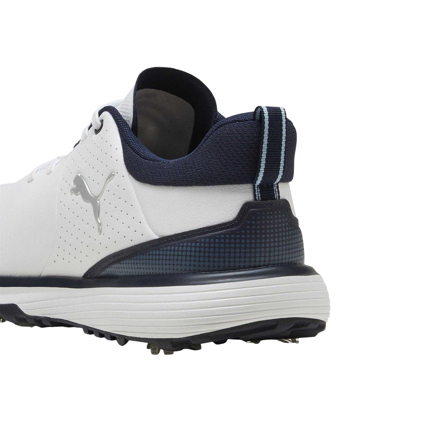 White-Silver - Lifestyle - Puma Mens Fusion Spiked Golf Shoes