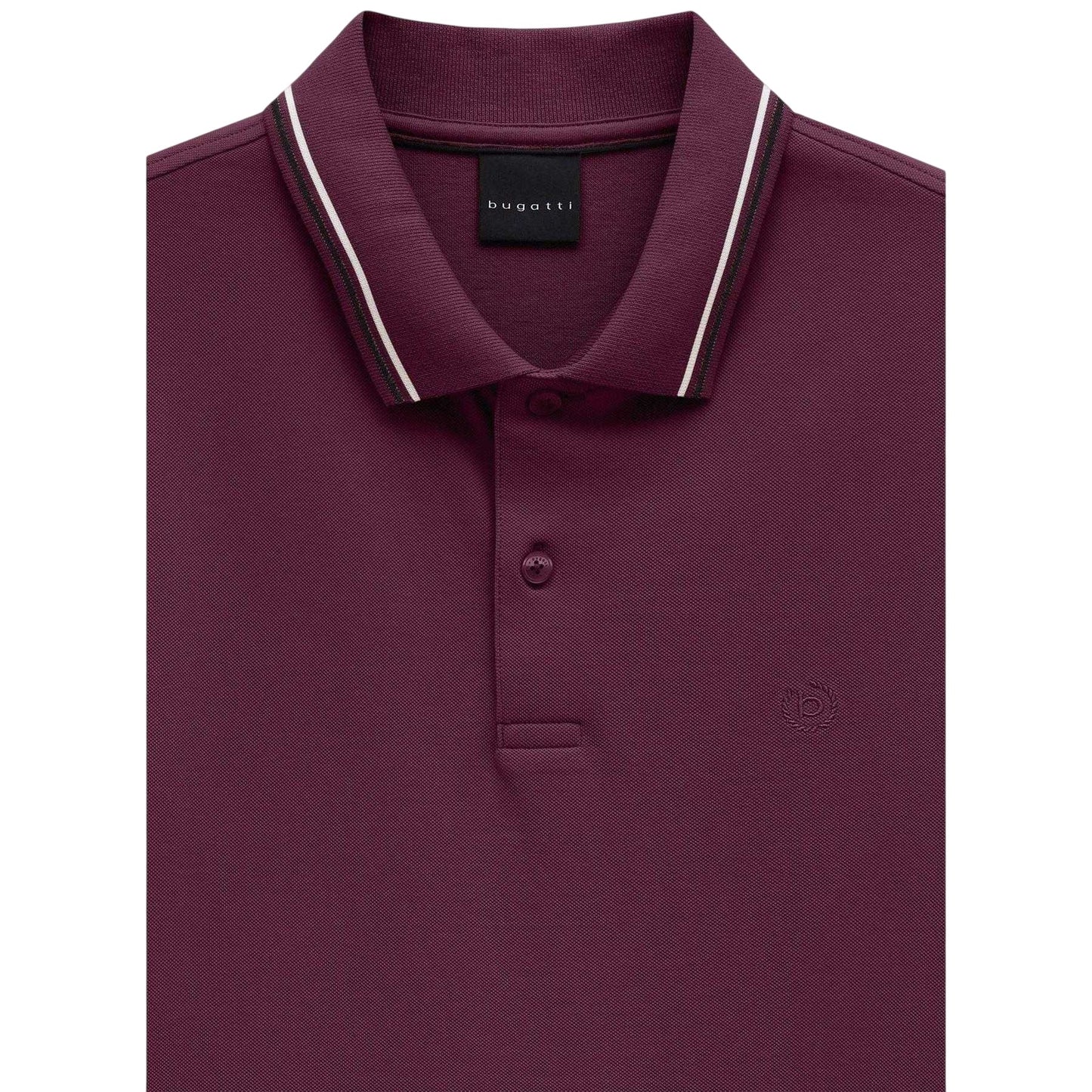 Blackberry - Side - Bugatti Mens Pique Short-Sleeved Polo Shirt