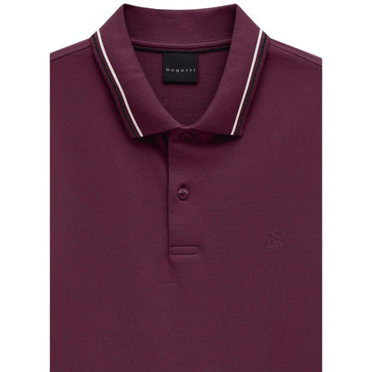 Blackberry - Side - Bugatti Mens Pique Short-Sleeved Polo Shirt