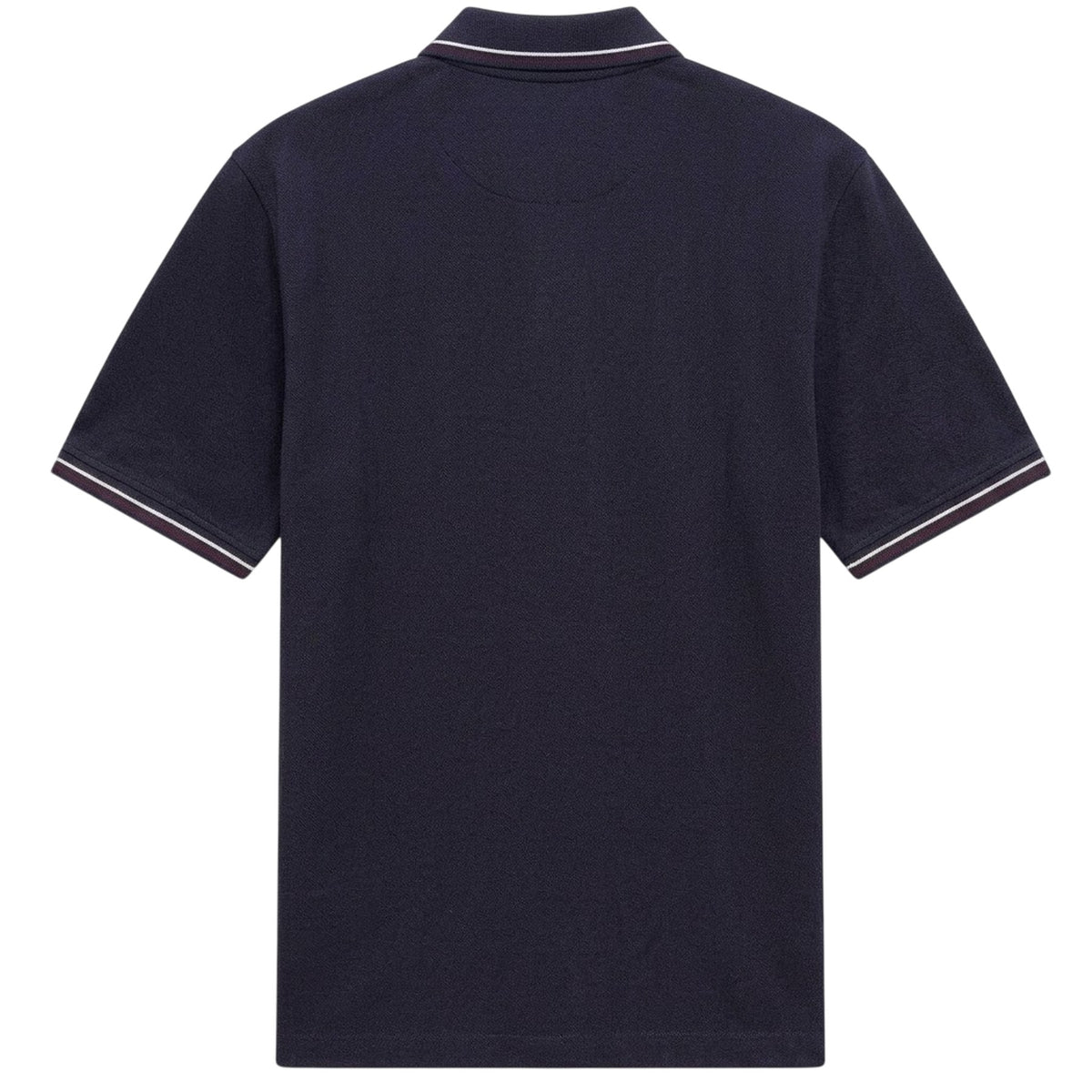 Navy - Back - Bugatti Mens Pique Short-Sleeved Polo Shirt