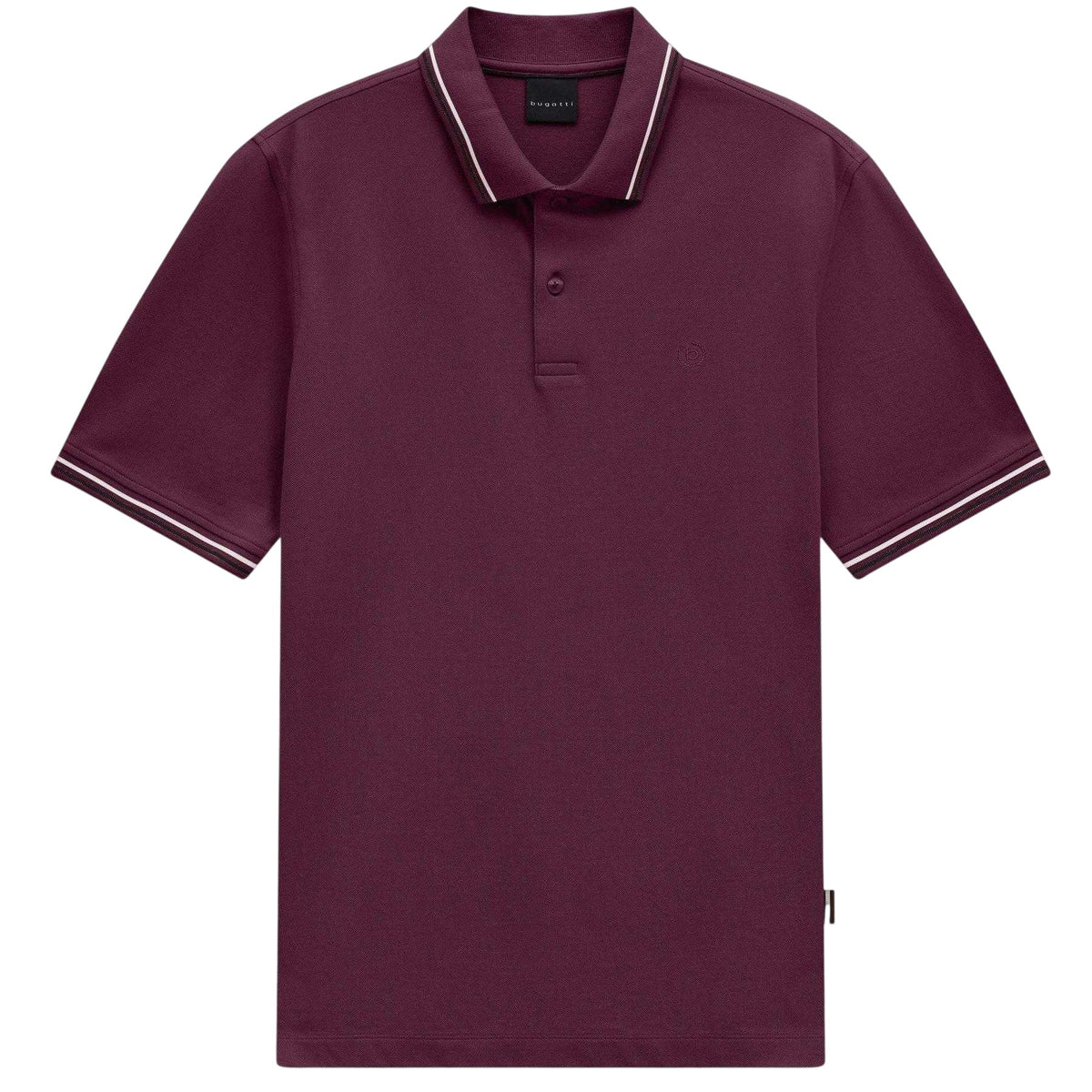 Blackberry - Front - Bugatti Mens Pique Short-Sleeved Polo Shirt