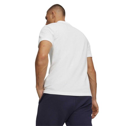 White-Silver - Lifestyle - Puma Mens TeamFINAL Casuals Short-Sleeved Polo Shirt