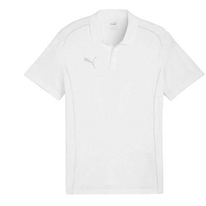 White-Silver - Front - Puma Mens TeamFINAL Casuals Short-Sleeved Polo Shirt