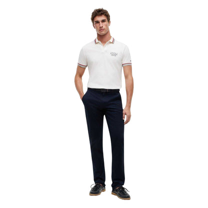 Ivory-Petal - Lifestyle - Tommy Hilfiger Mens Tipped Regular Short-Sleeved Polo Shirt