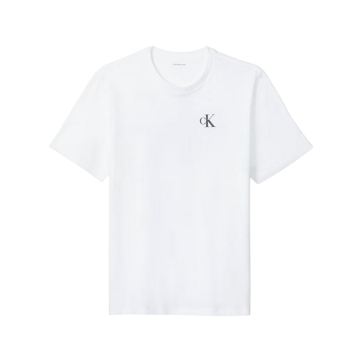 Bright White - Front - Calvin Klein Mens Mono Back Print Regular T-Shirt