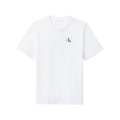 Bright White - Front - Calvin Klein Mens Mono Back Print Regular T-Shirt
