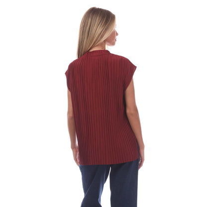 Red - Back - Hugo Boss Womens-Ladies Emalla Short-Sleeved Blouse