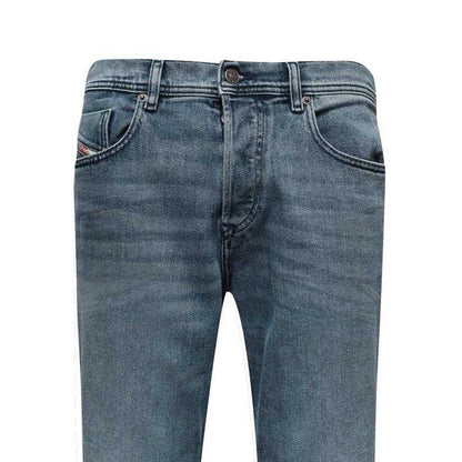 Light Blue - Side - Diesel Mens 2023 D-Finitive Faded Straight Leg Jeans
