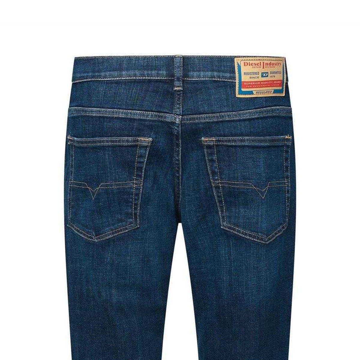 Blue Denim - Lifestyle - Diesel Mens 2023 D-Finitive Faded Straight Leg Jeans