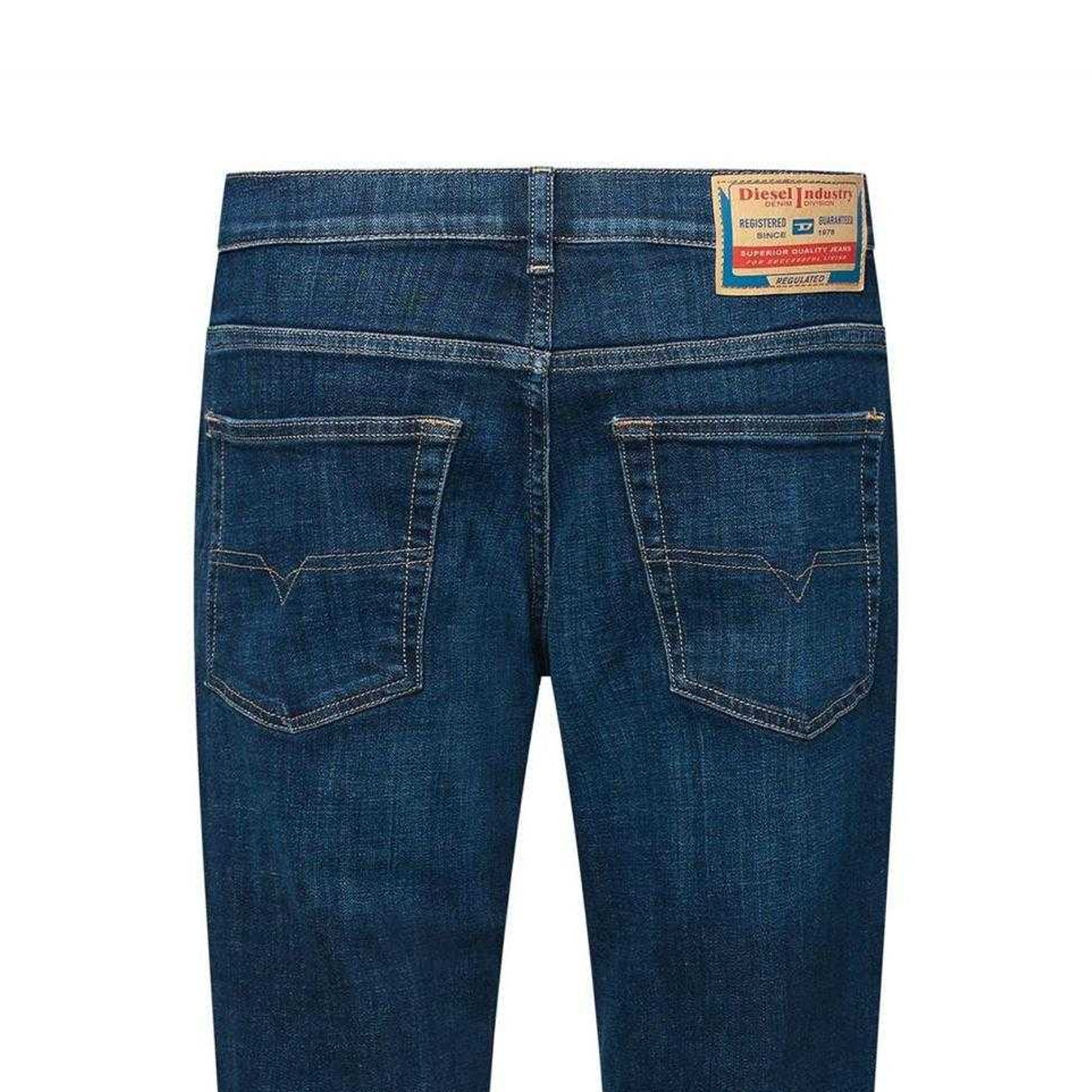 Blue Denim - Lifestyle - Diesel Mens 2023 D-Finitive Faded Straight Leg Jeans