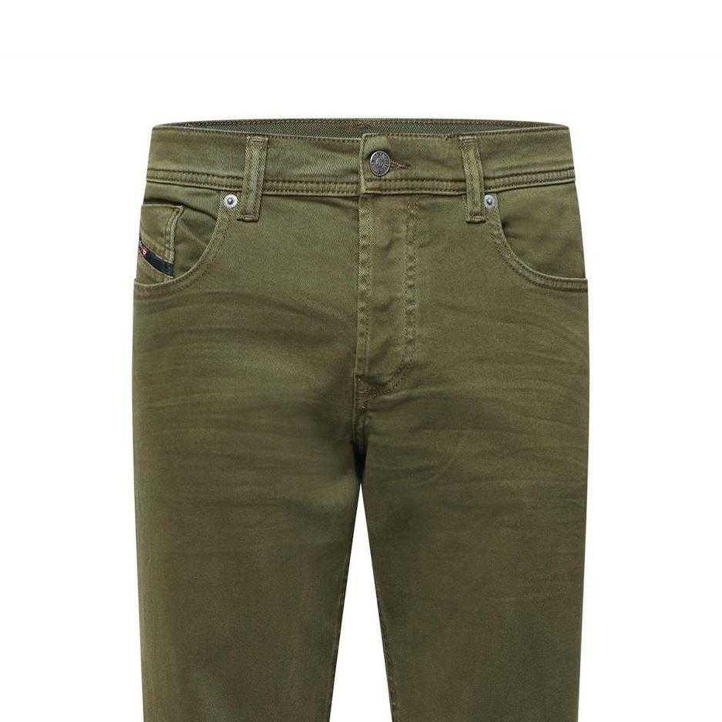 Green - Side - Diesel Mens 2023 D-Finitive Faded Straight Leg Jeans