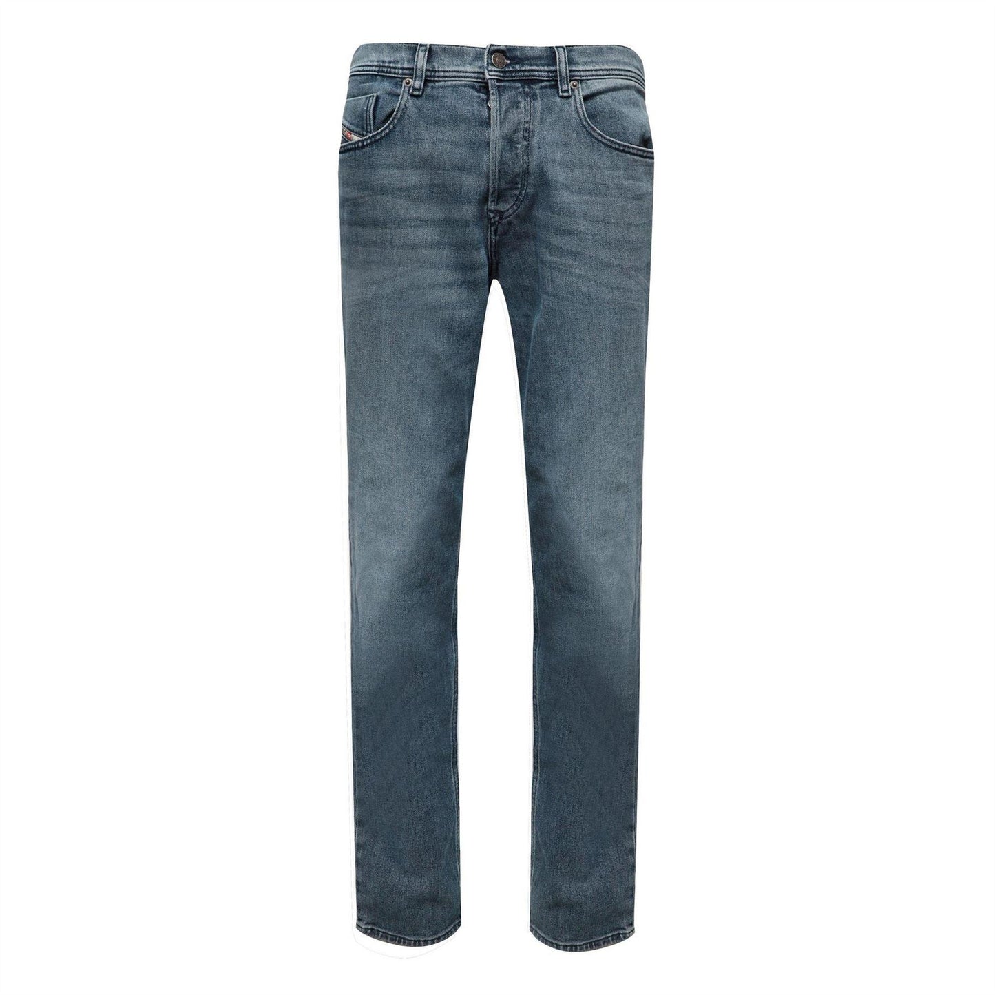 Light Blue - Front - Diesel Mens 2023 D-Finitive Faded Straight Leg Jeans