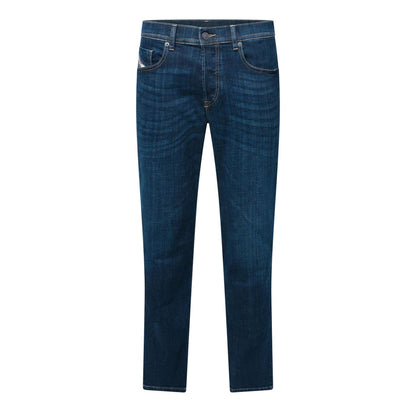 Blue Denim - Front - Diesel Mens 2023 D-Finitive Faded Straight Leg Jeans