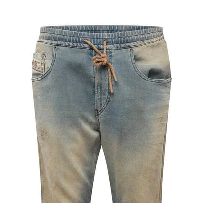 Blue Denim - Side - Diesel Mens 2060 D Strukt Slim Jeans