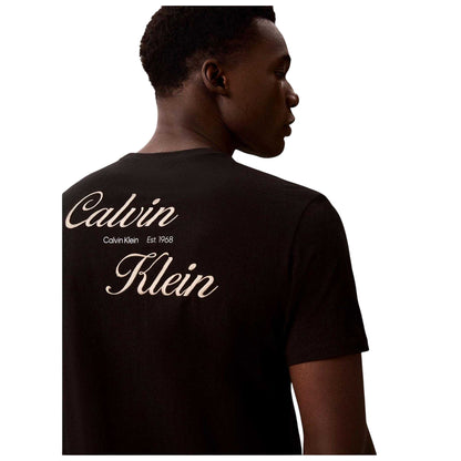 Black - Lifestyle - Calvin Klein Mens Script T-Shirt