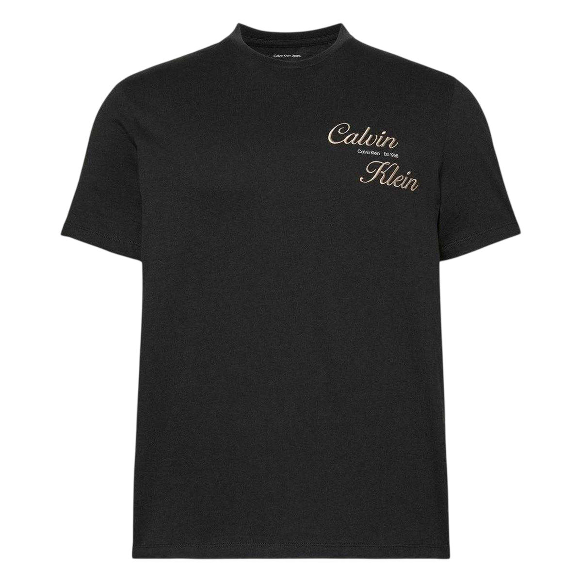 Black - Front - Calvin Klein Mens Script T-Shirt