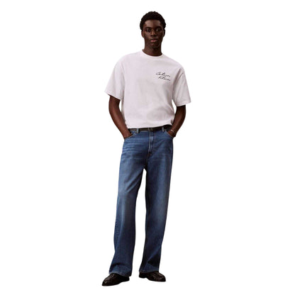 Bright White - Lifestyle - Calvin Klein Mens Script Relaxed Fit T-Shirt