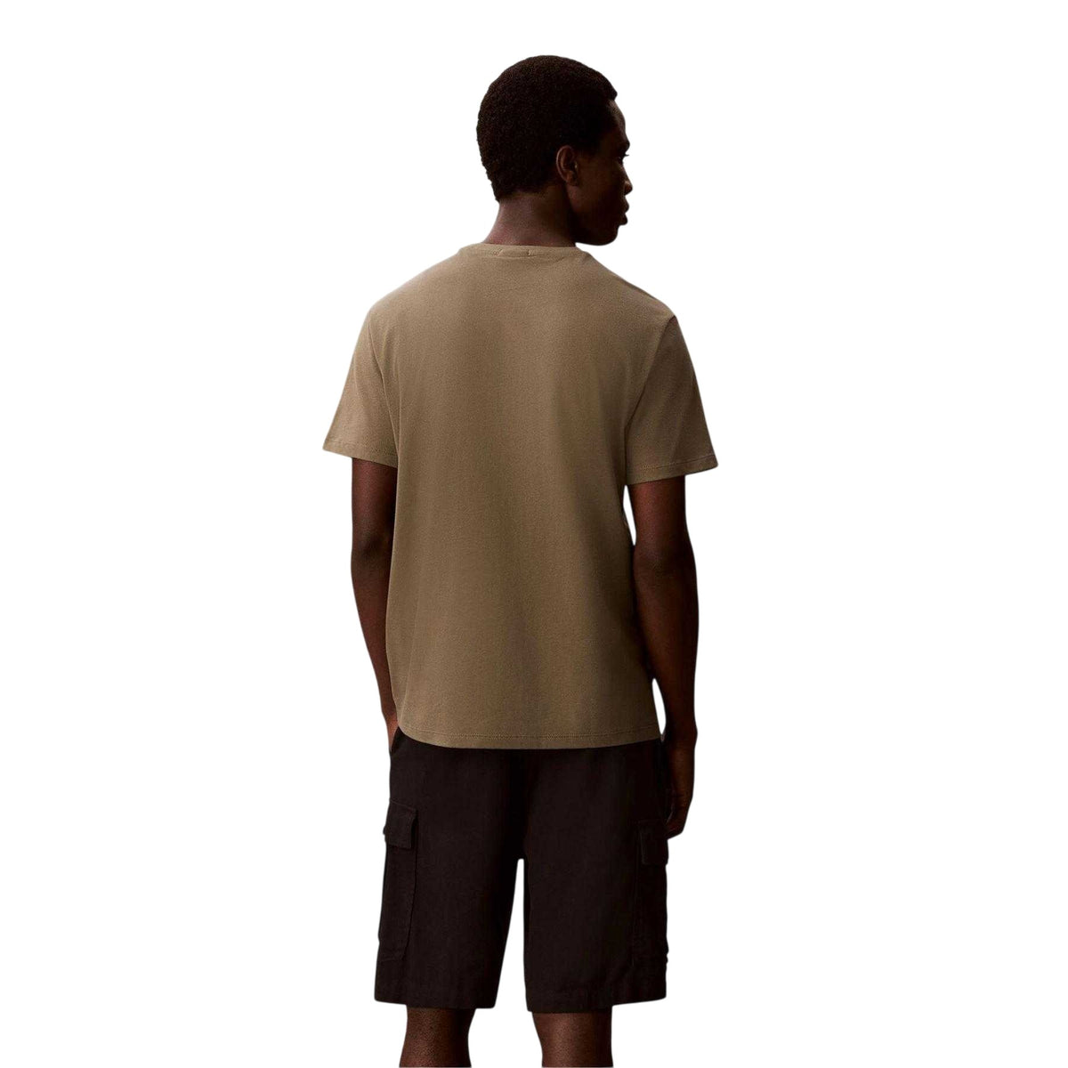 Dusty Olive - Back - Calvin Klein Mens Small Logo T-Shirt