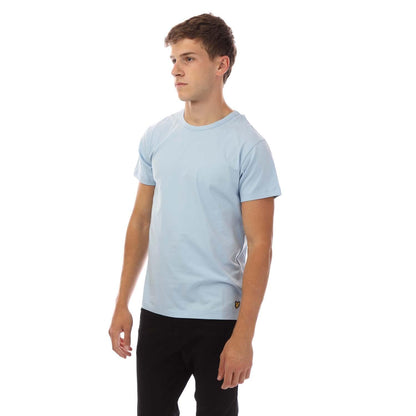 Light Blue-White-Sage Green - Side - Lyle & Scott Mens Maxwell T-Shirt (Pack of 3)