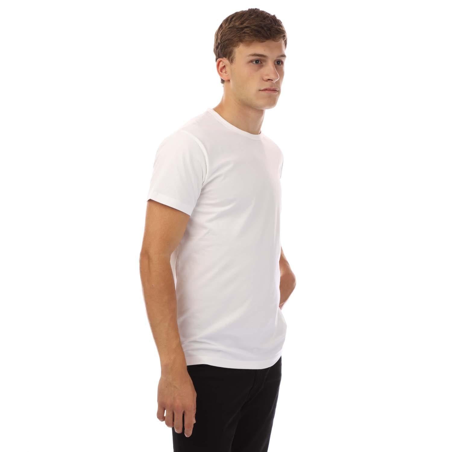Light Blue-White-Sage Green - Pack Shot - Lyle & Scott Mens Maxwell T-Shirt (Pack of 3)