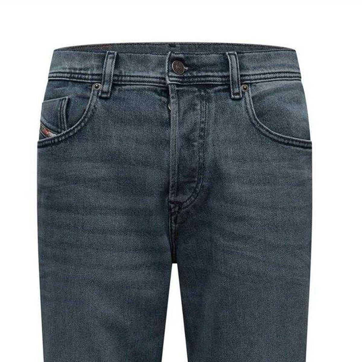Blue Denim - Side - Diesel Mens 2023 D-Finitive Slim Jeans