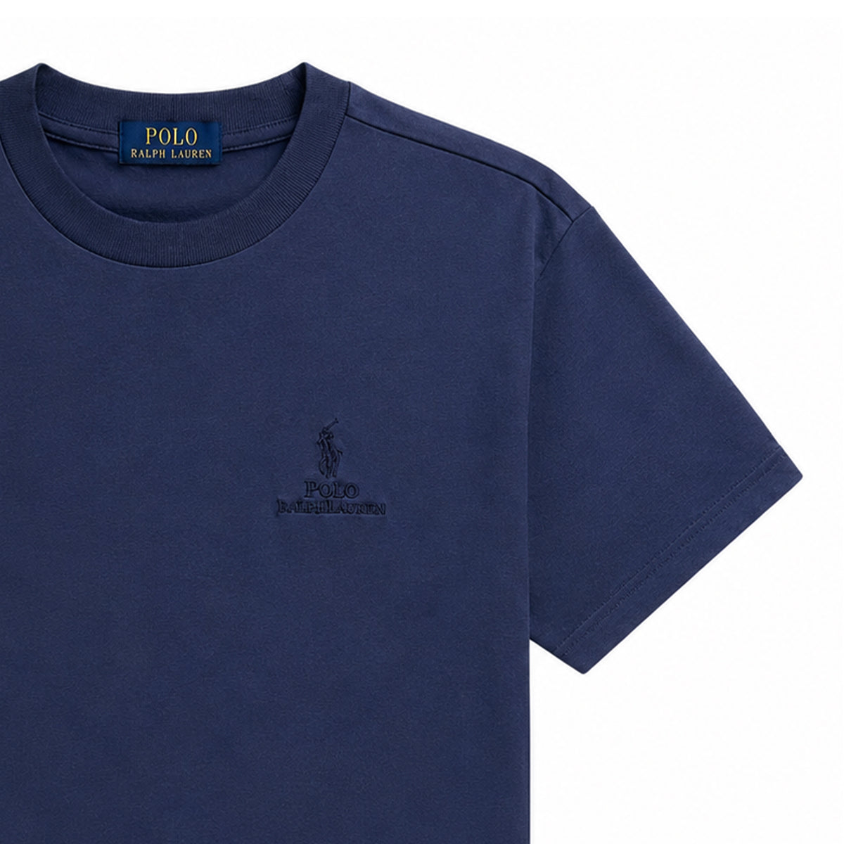 Light Navy - Side - Ralph Lauren Childrens-Kids Embroidered Logo Logo T-Shirt