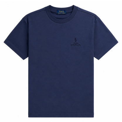 Light Navy - Front - Ralph Lauren Childrens-Kids Embroidered Logo Logo T-Shirt