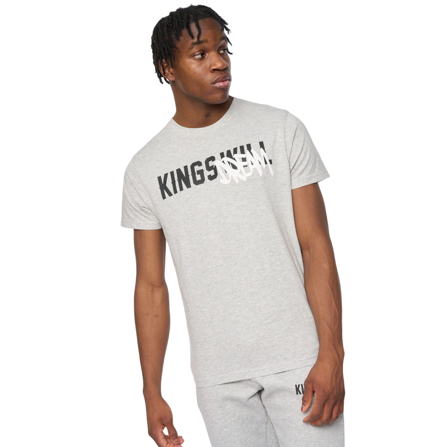 Grey Marl - Lifestyle - Kings Will Dream Mens Tagged T-Shirt