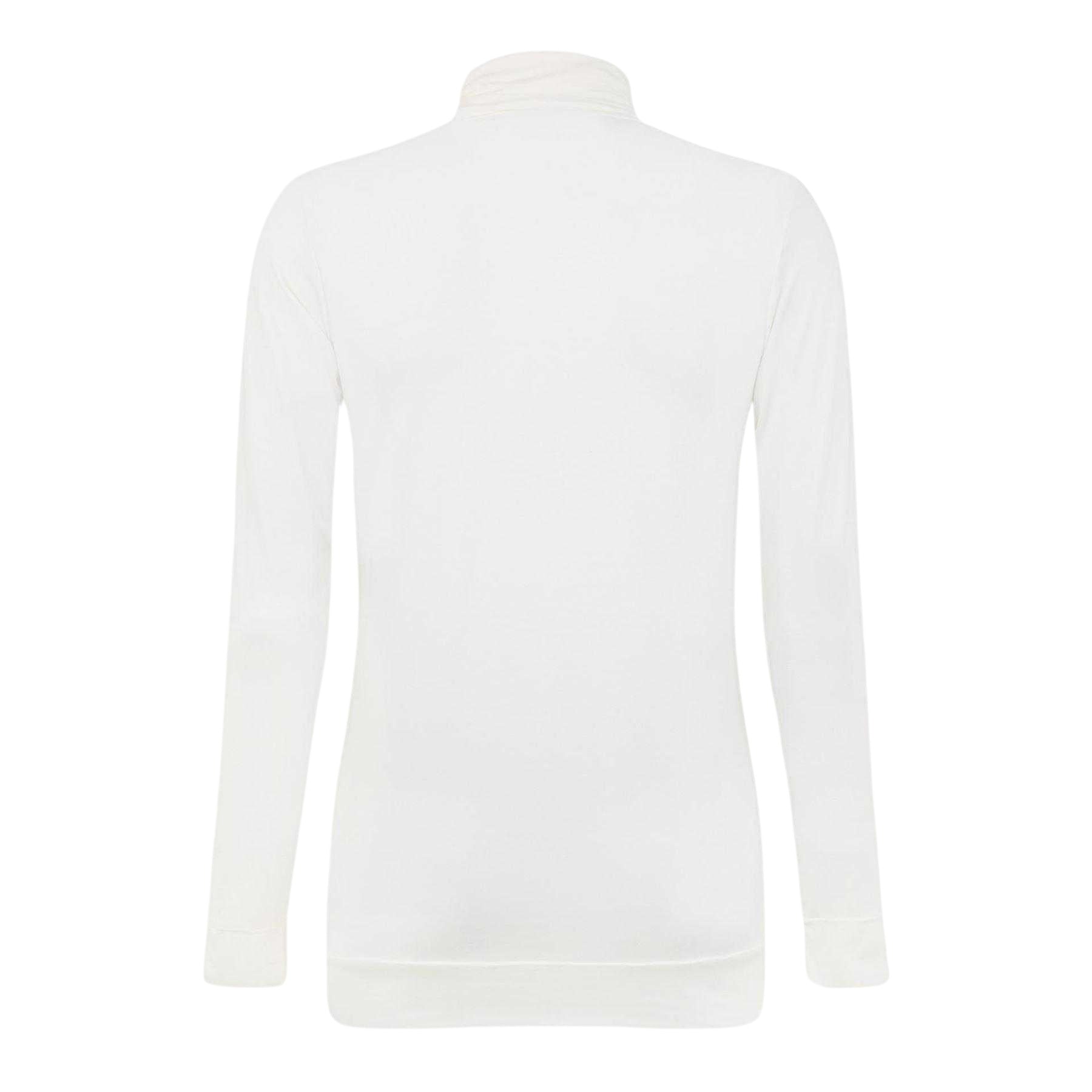 White - Back - Ambush Mens Turtle Neck Long-Sleeved T-Shirt