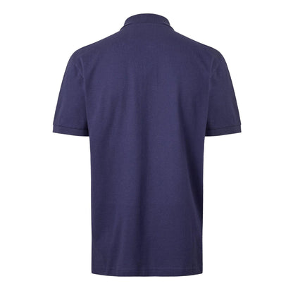 Navy - Back - Castore Mens England Cricket Ribbed Polo Shirt