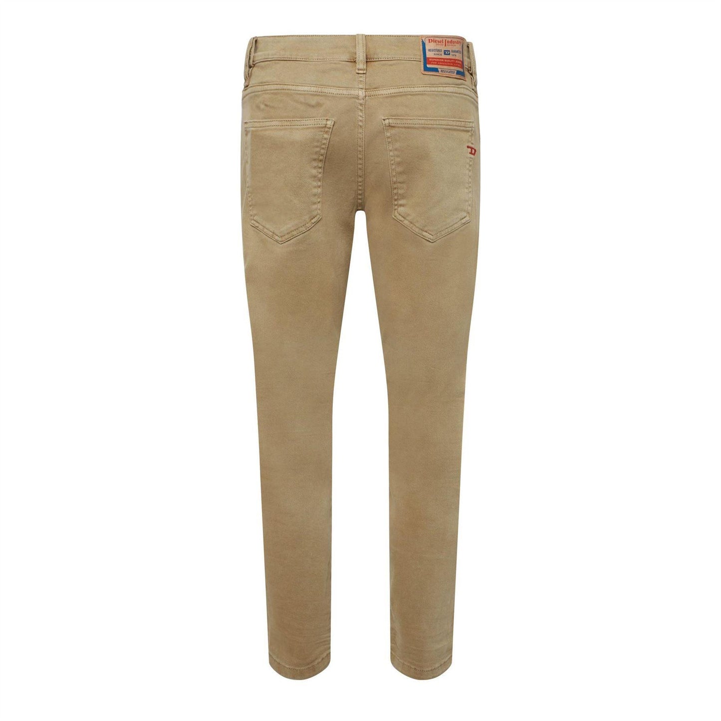 Khaki - Back - Diesel Mens 2019 D-Strukt Denim Slim Jeans