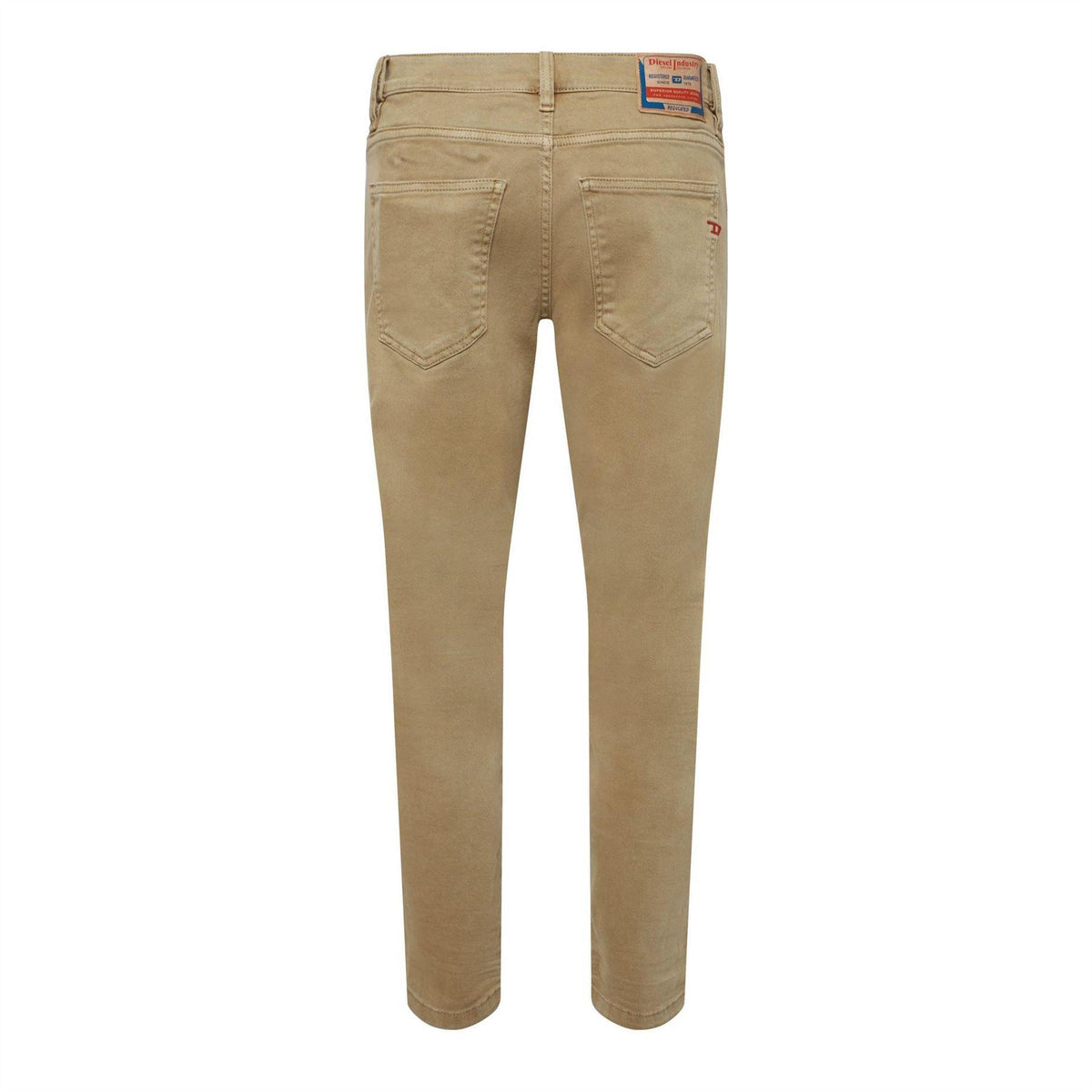 Khaki - Back - Diesel Mens 2019 D-Strukt Denim Slim Jeans