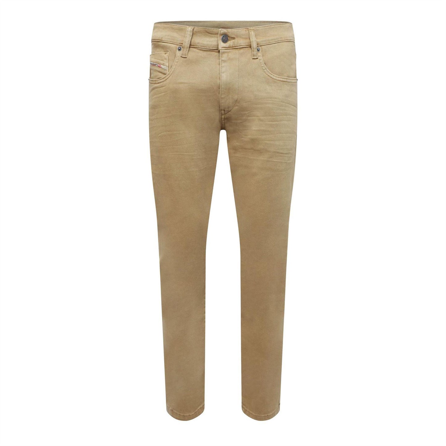 Khaki - Front - Diesel Mens 2019 D-Strukt Denim Slim Jeans