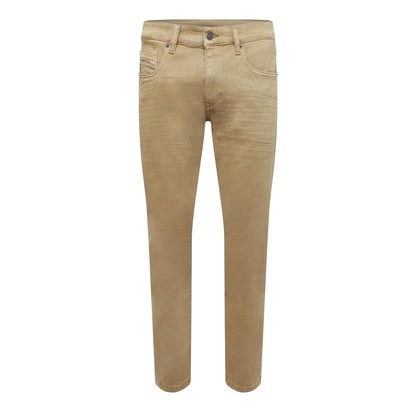 Khaki - Front - Diesel Mens 2019 D-Strukt Denim Slim Jeans