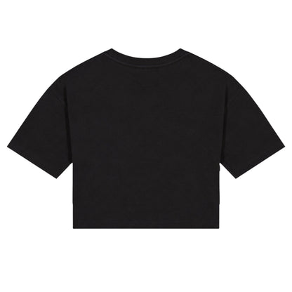 Black - Back - Champion Childrens-Kids Embroidered Logo Regular T-Shirt