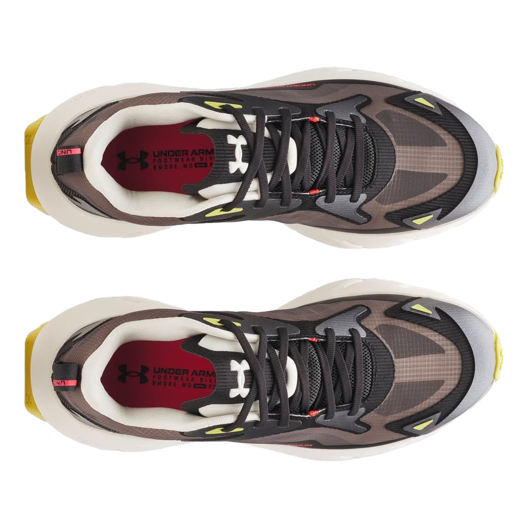 Black - Side - Under Armour Womens-Ladies Aura Abstract Shoes