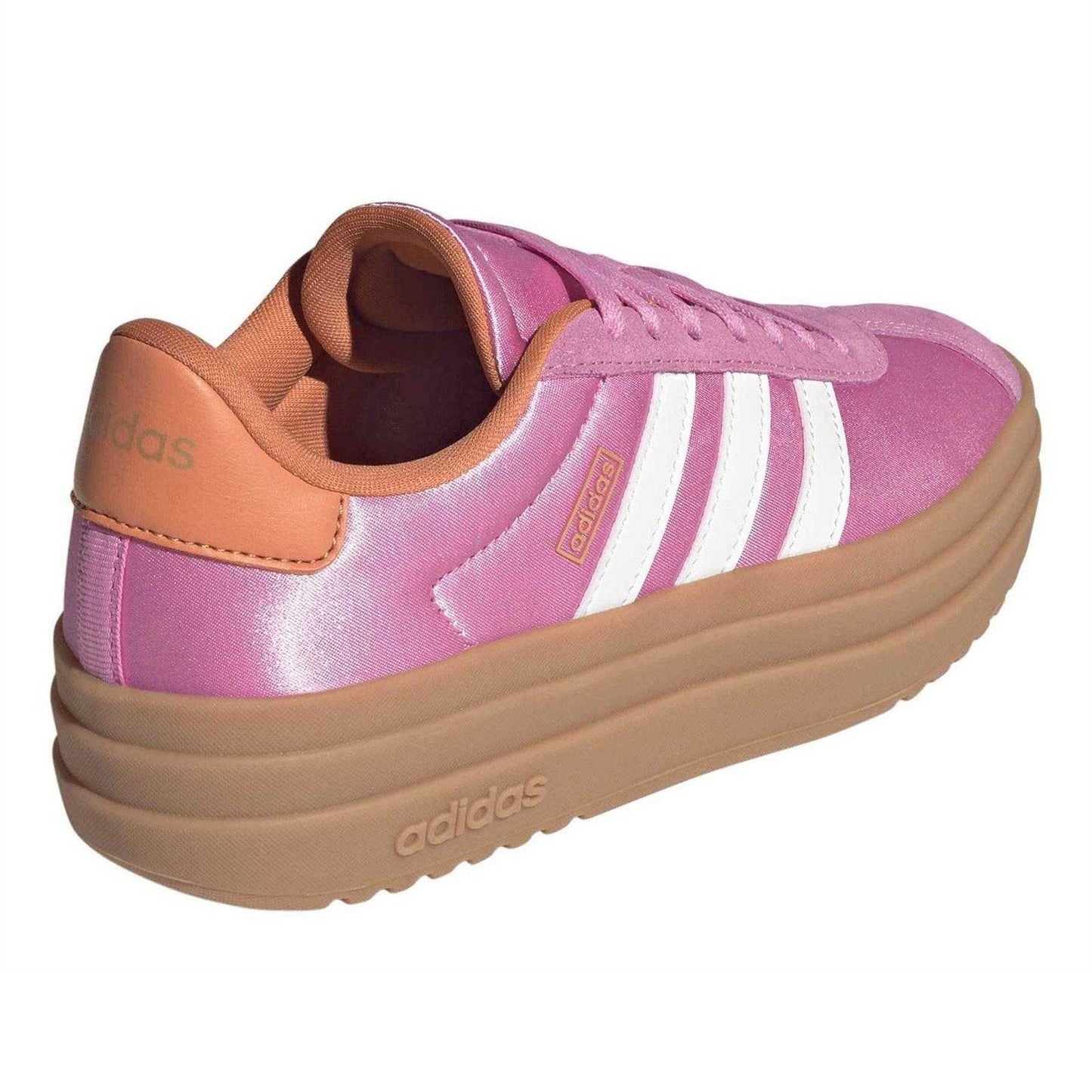Bliss Pink - Back - Adidas Childrens-Kids VL Court Platform Trainers