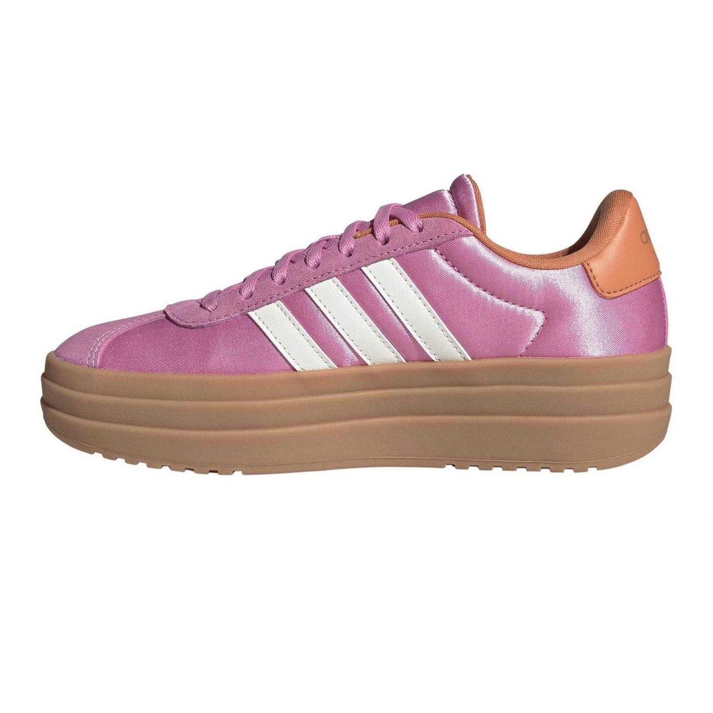 Bliss Pink - Side - Adidas Childrens-Kids VL Court Platform Trainers