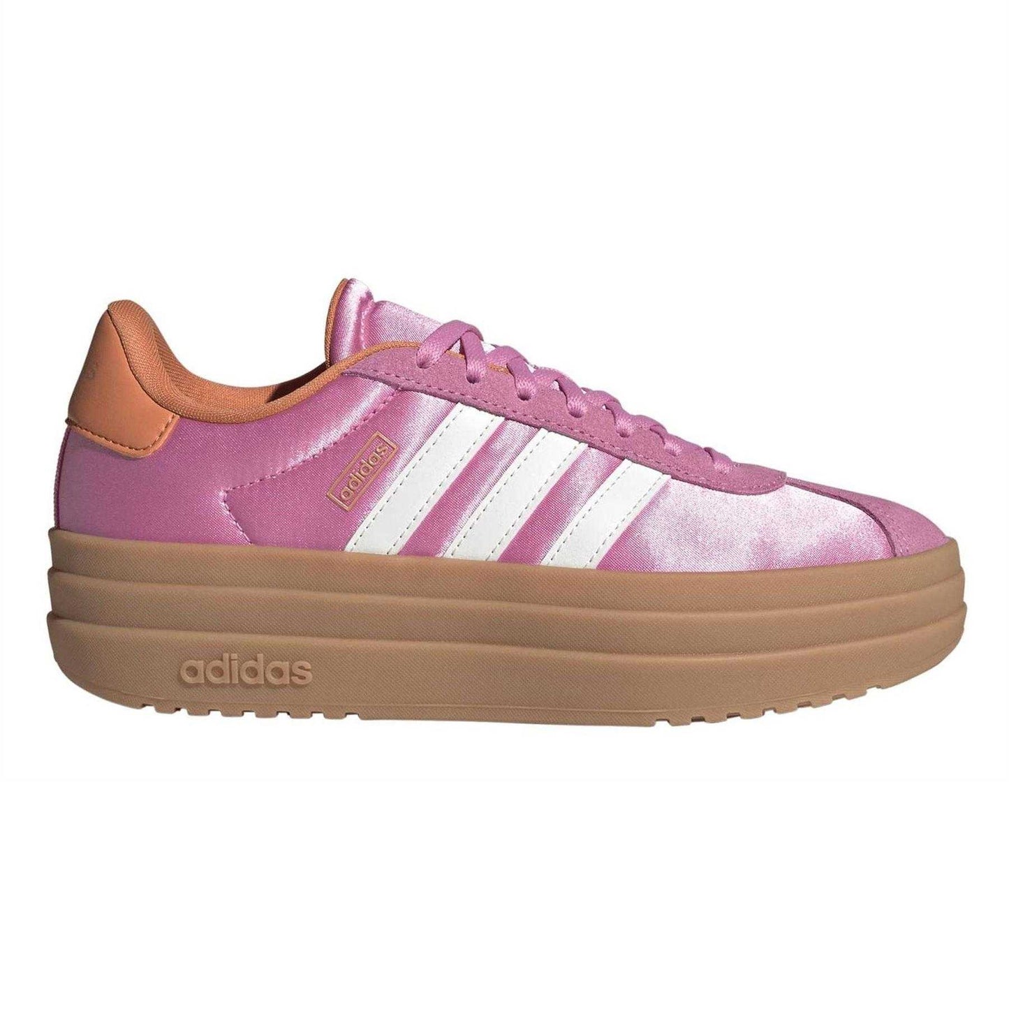 Bliss Pink - Front - Adidas Childrens-Kids VL Court Platform Trainers
