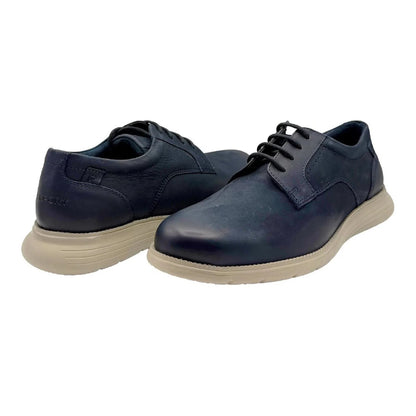 Navy - Close up - Rockport Mens Total Motion Plain Walking Shoes