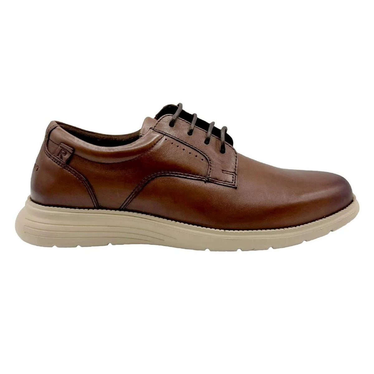 Tan - Front - Rockport Mens Total Motion Plain Walking Shoes