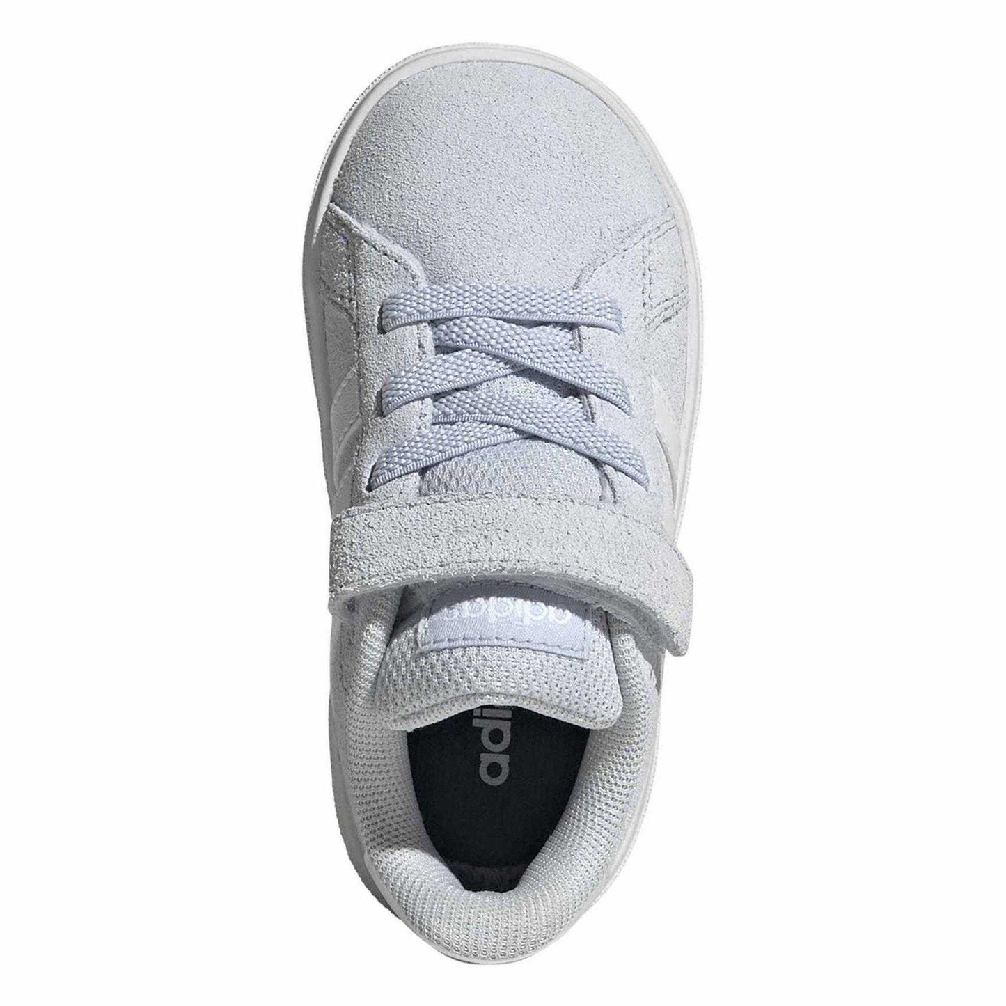 Sky Blue-White - Lifestyle - Adidas Childrens-Kids Grand Court Suede Trainers
