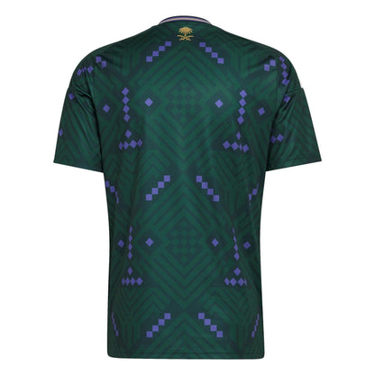 Green-White - Back - Adidas Mens 2026 World Cup Saudi Arabia Football Shirt