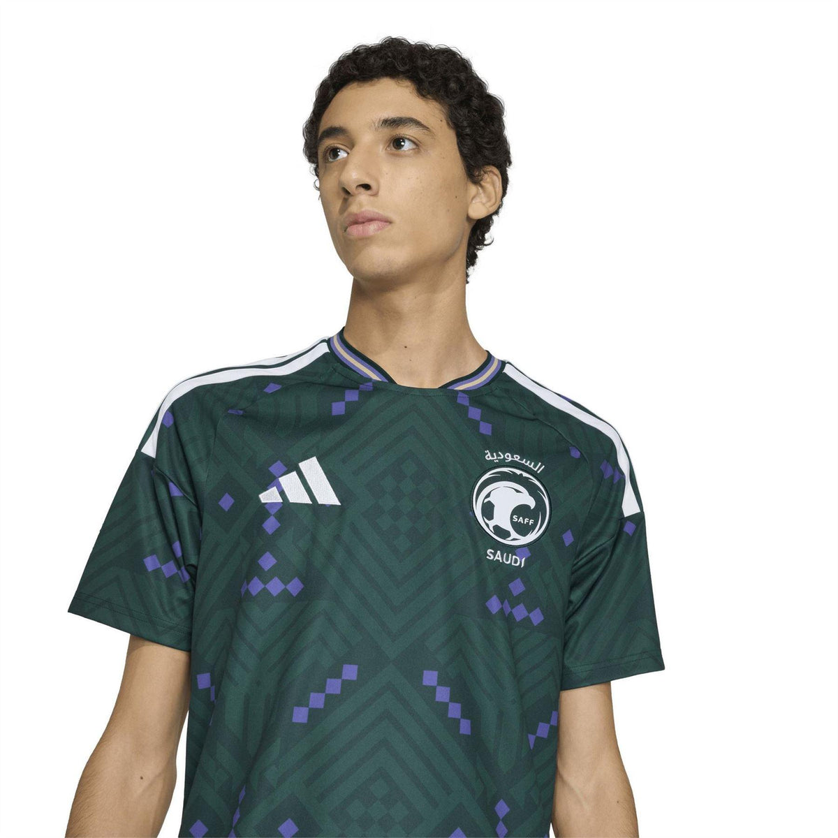 Green-White - Side - Adidas Mens 2026 World Cup Saudi Arabia Football Shirt