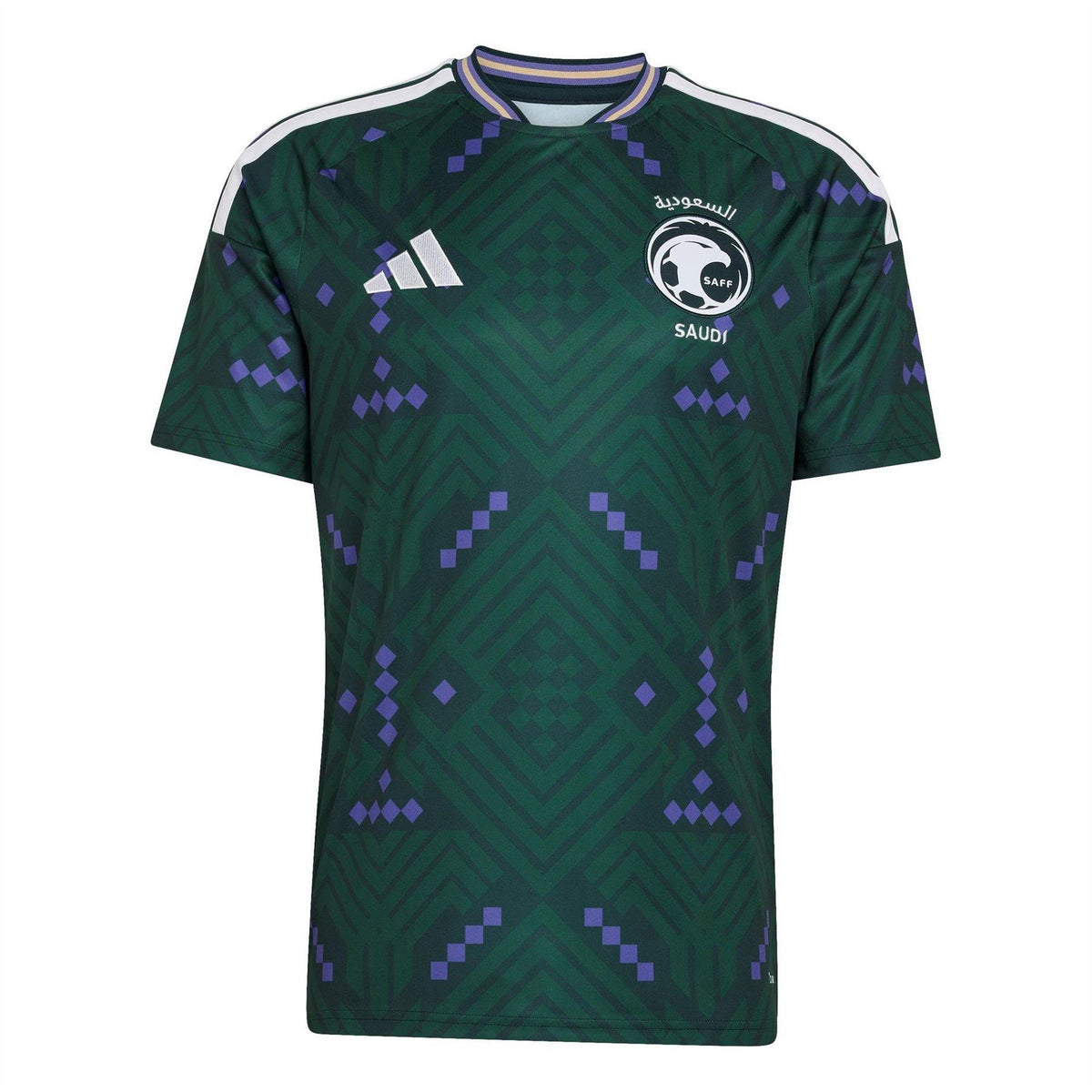 Green-White - Front - Adidas Mens 2026 World Cup Saudi Arabia Football Shirt
