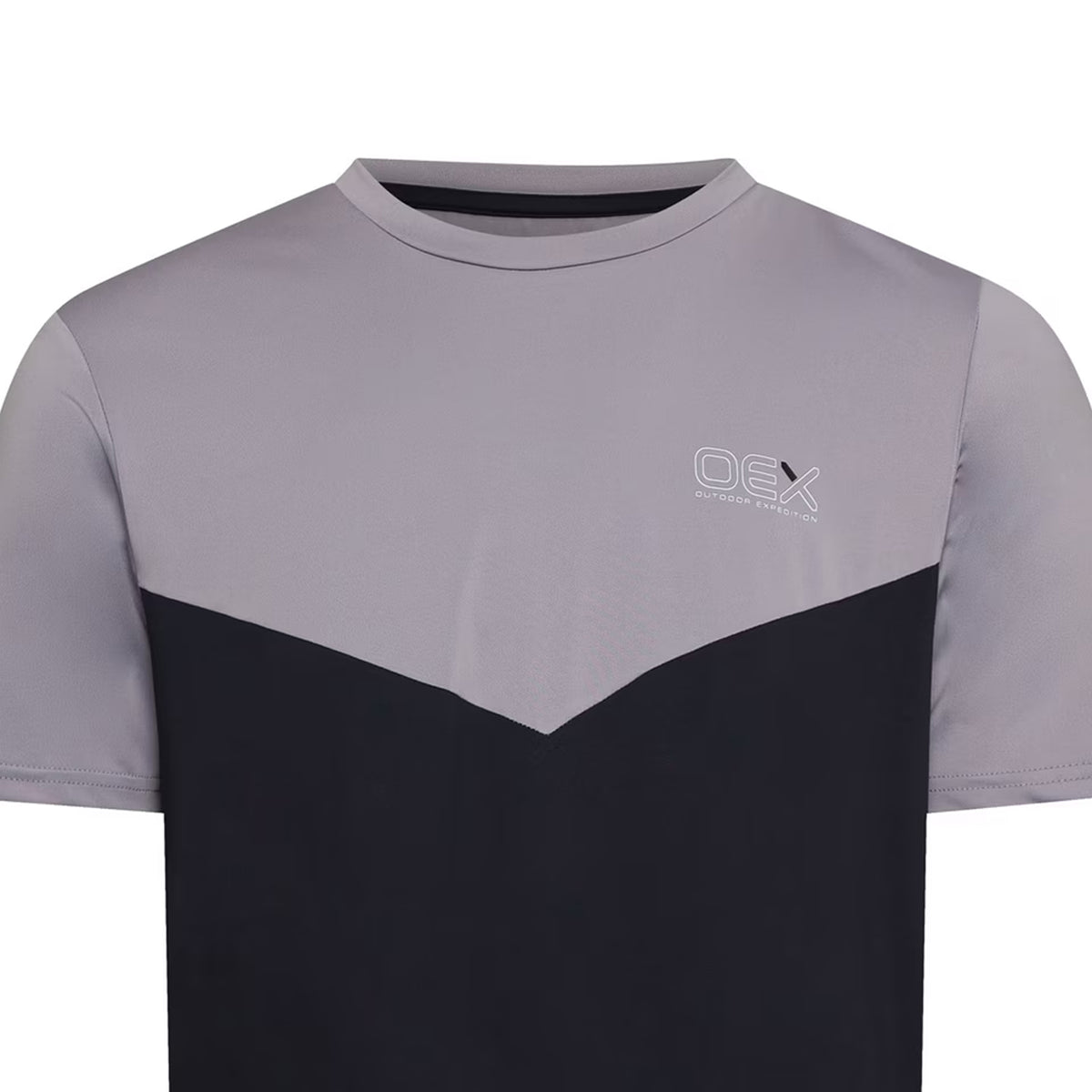 Midnight Blue-Lilac - Side - OEX Mens Flynn Colour Block T-Shirt