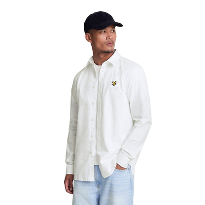 White - Lifestyle - Lyle & Scott Mens Logo Poplin Shirt