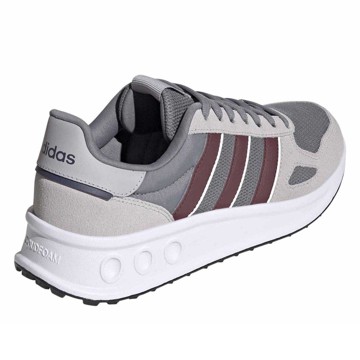 Grey Three - Back - Adidas Mens Run 84 3 Stripes Suede Trainers