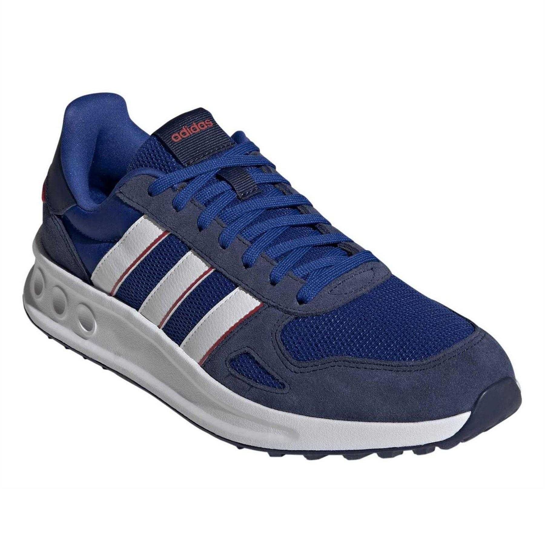 Team Royal Blue - Pack Shot - Adidas Mens Run 84 3 Stripes Suede Trainers